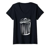 Womens Funny Garbage Truck Art Trash Can For Toddler Boys V-Neck T-Shirt