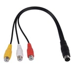 4-stifts S-video till 3 RCA-hon TV-adapter bärbar kabel