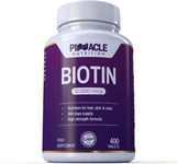 Biotin 12000Mcg,  400 Tablets,  Sumplement for Hair, Skin & Nails,  UK Manufactu