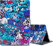 Coque Libro Étui Pour Apple Ipad 9.7"" 2017 2018 / Ipad Air 2013 / Ipad Air 2 2014 Tablette Housse Cover Protection Étuis Avec Pu Cuir Et Stand - Graffiti