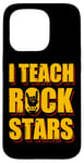 Coque pour iPhone 15 Pro J'enseigne le rock aux stars du rock, professeur de musique, Rock On Graphic