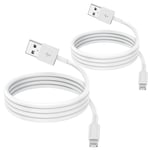 2 Pack Apple MFi Certified iPhone Charger Cable 2m Apple Lightning to USB Cable