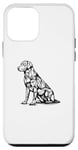 Coque pour iPhone 12 mini Geometric Line Art Labrador Retriever Lab Dog Labradors