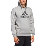 adidas Men's Sportswear Camo Hooded Sweatshirt, Medium Grey Heather, S