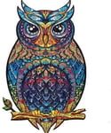 WQF Jeu de Puzzle Hibou mystérieux Cadeau de Jouet en Bois Stimulant décor à la Maison Meilleur Cadeau pour Adultes Enfants, 3D Unique Animal Puzzle Artéfact Forme pièces de Puzzle, Puzzle