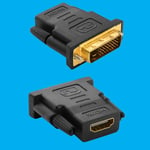 HDMI Female to DVI-D Male Adaptor, Socket to Plug Connector, 1080p TV PC Laptop