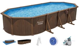 Bestway Hydrium 732 x 366 x 132 cm Oval Stålväggspool Set (2025 model)