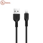 USB-kaapeli -> Lightning Hoco X20 1.0m, Latauskaapeli Lightning Apple Iphonelle; Datakaapeli USB 2.0 lataamiseen, musta