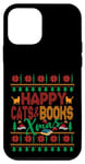 iPhone 12 mini Happy Books & Cats Xmas Fair Isle Ugly Style Christmas Case