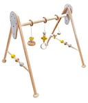 Hess-Spielzeug- Hess 20041 – Jouet Nature série Canard bébé, Arche de Jeu Faite Main avec Figurines et hochets, env. 62 x 57 x 54,5 cm, Jaune, Blanc, Bois