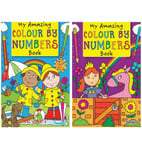 2x-Colouring-My Amazing Colour By Numbers-Activity Books Fun for Girls & Boys