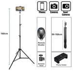 Trépied de support de téléphone portable,anneau de support pour téléphone portable,Kit de vlog Flexible,Selfie - Type 160cm Tripod