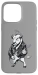 Coque pour iPhone 15 Pro Max Heavy Metal Bison Hard Rock Buffalo Electric Guitar