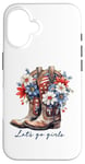 Coque pour iPhone 16 Chapeau de cowboy Lets Go Girls Western Cowgirls US Thème