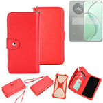 Wallet Mobile phone cover Realme 12 5G Phone protective Case red