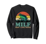 Man I Love Frogs-M.I.L.F.-Funny Saying Frog-Amphibian Lovers Sweatshirt