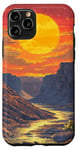 Coque pour iPhone 11 Pro Grand Canyon At Dawn Vintage Paysage graphique