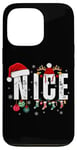 iPhone 13 Pro Naughty or Nice Matching Christmas Couples Costume Tee Case