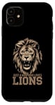 Coque pour iPhone 11 Visage de lion drôle Meme Lions Citations Just A Man Who Loves Lions