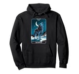 Funny Tarot Card The Howler Wolf Howling Spiritual Reader Pullover Hoodie