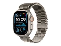 Apple Watch Ultra 2 - 49 Mm - Titanium Naturel - Montre Connectée Avec Bracelet Milanaise - Taille Du Bracelet : L - 64 Go - Lte, Wi-Fi 4, Uwb, Bluetooth - 4g - 61.4 G