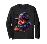 Scary Halloween Chicken Witch Hat Costume Spooky Season Long Sleeve T-Shirt