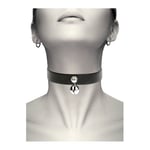 Collier sexy chic bdsm ras de cou Coquette noir  avec Grelot Noir