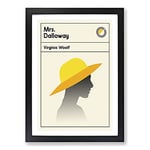 Big Box Art Book Cover Mrs Dalloway Virginia Wolf Framed Wall Art Picture Print Ready to Hang, Black A2 (62 x 45 cm)