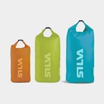 Silva Drybag set / vattentäta packpåsar Dry Bag, 70D, 12/24/36 liter, orange/grön/blå, 3-pack