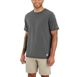 Carhartt Men's Lwd Relaxed Fit Short-Sleeve T-Shirt Work Utility, Carbon Heather, S