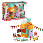 MOUSE IN THE HOUSE, Coffret Ananas Bar à Jus, avec 3 Figurines Souris Exclusives, des Accessoires et des Stickers Qui Brillent dans Le Noir, Jouets pour Enfants à partir de 3 Ans, MUN05