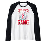 Ghost Hunter Gang Haunt the Night in Style Raglan Baseball Tee