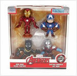 JADA 253222014-34352 Figurines - Set 4X Avengers - Black Panther - Iron Man -