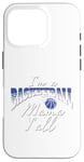 Coque pour iPhone 16 Pro Southern Moms Cadeau de basket-ball fantaisie pour femme Bleu et blanc