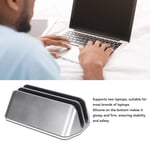 Dual Laptop Stand Vertical 3D Curved Appearance Aluminum Alloy Adjustable Range