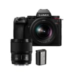 Panasonic Lumix S5 II 20-60mm f/3.5-5.6 + 50mm f/1.8 og batteri