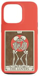 Coque pour iPhone 13 Pro Carte de tarot The Lovers - Squelette Romance Love Kisses