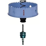 Bosch Professional Hole Saw Sheet Metal (Ø 89 mm) + 1x Power Change Plus Adapter (Socket 3/8" Hexagonal Shank, Incl. HSS-Co Drill Bit 7.15 x 65 mm)