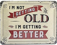 Nostalgic-Art Retro Tin Sign – Word Up – I'm not getting old – Birthday gift idea, Metal Plaque, 15 x 20 cm