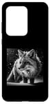 Coque pour Galaxy S20 Ultra Élégante chemise d'art renard noir et blanc pour les amateurs de faune