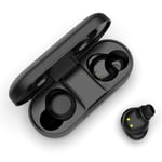 Bluetooth 5.0 Couplage automatique Smart Touch écouteur sans fil Stéréo Basse Sports Binaural Casque pour Samsung, Noir