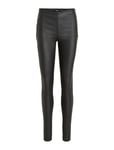 Objbelle Mw Coated Leggings Noos Black Object