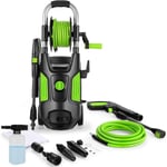 Nettoyeur Haute Pression - CAROMA - 1600W, 130 Bar, 5.5 l/min, Avec Raccord Karcher, Buse turbo, Buse Réglable, Etanchéité IPX5