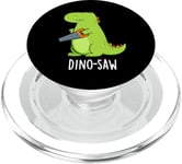 Dino-saw Jeu de mots drôle dinosaure PopSockets PopGrip pour MagSafe