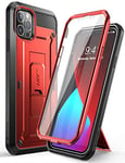 SUPCASE Coque iPhone 12 Pro Max 5G (2020) 6,7 Pouces, Coque Antichoc Intégrale Protection Robuste [Unicorn Beetle Pro] avec Protecteur d'écran Intégré, Béquille, Clip Ceinture (Rouge)