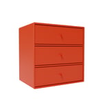 Montana - Montana Mini 1007 - Module With Three Drawers - Rosehip - Hyllsystem - Peter J. Lassen - Röd - MDF