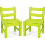 COSTWAY Lot de 2 Chaises pour Enfants en Plastique PE - 34 x 33 x 57 cm (L x l x H) Vert