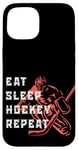 Coque pour iPhone 15 The Real Evolution Of Hockey, Ice Hockey T-shirt, Hockey