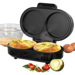 Salter Twin Omelette Maker XL Dual Fill Non-Stick Electric Egg Cooker 0.8L 850W