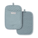 KitchenAid Asteroid Pot Holder 2-Pack Set, Fog Blue, 7"x10"